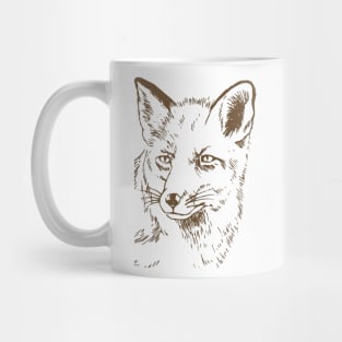 Fox Head Line art Mug